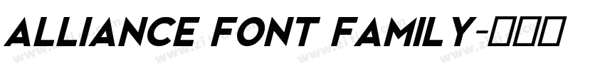 Alliance Font Family字体转换